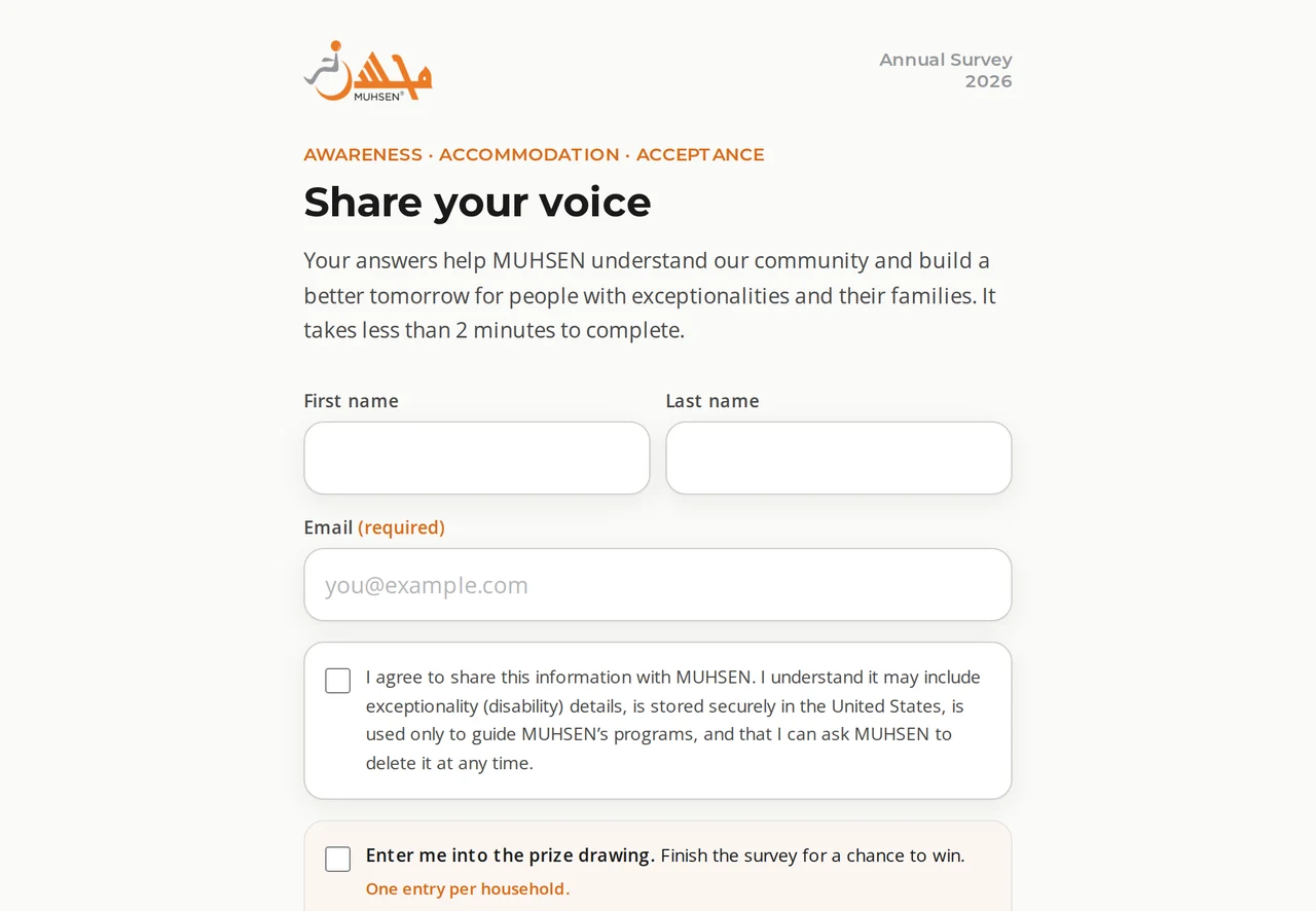 The MUHSEN annual community survey site we designed and built