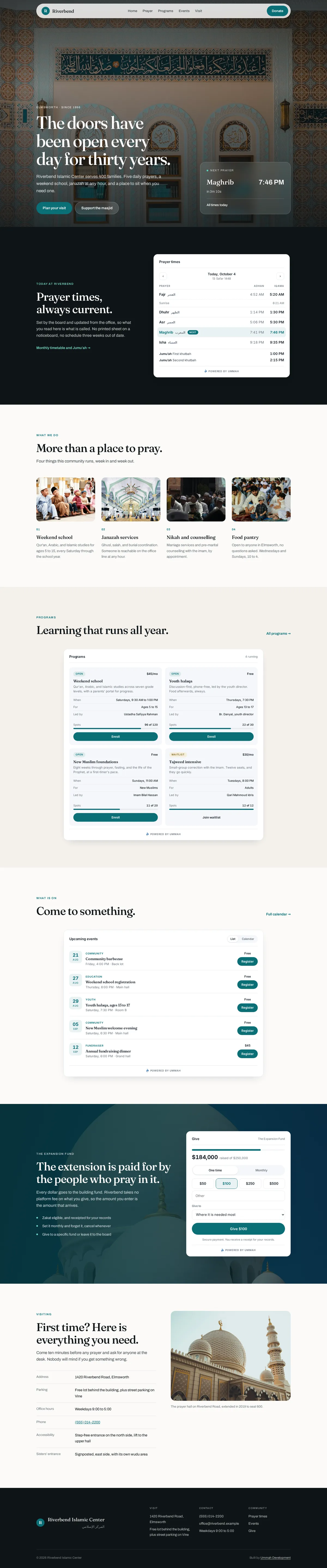 Full page of the Meridian template