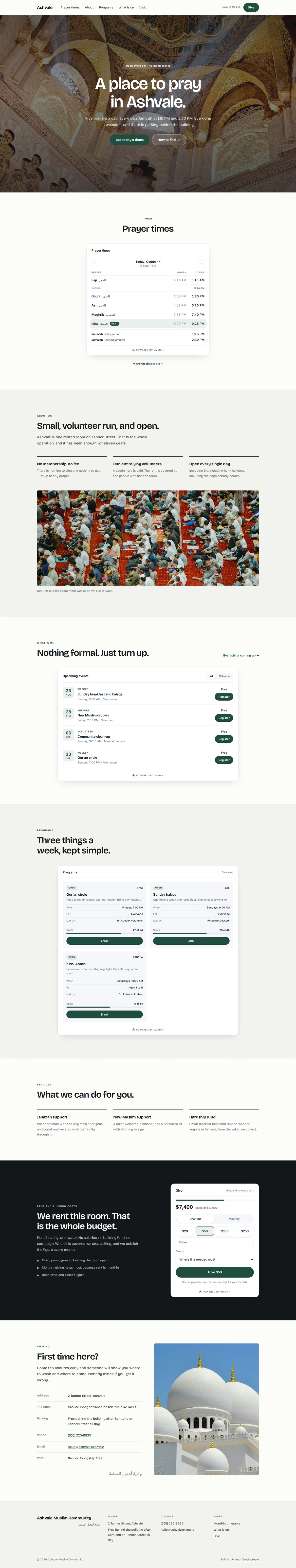 Full page of the Sabeel template